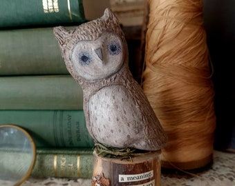 A Meaning Of Mystery Owl Paper Clay Figure