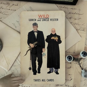Vintage Addams Family Lurch And Uncle Fester Card