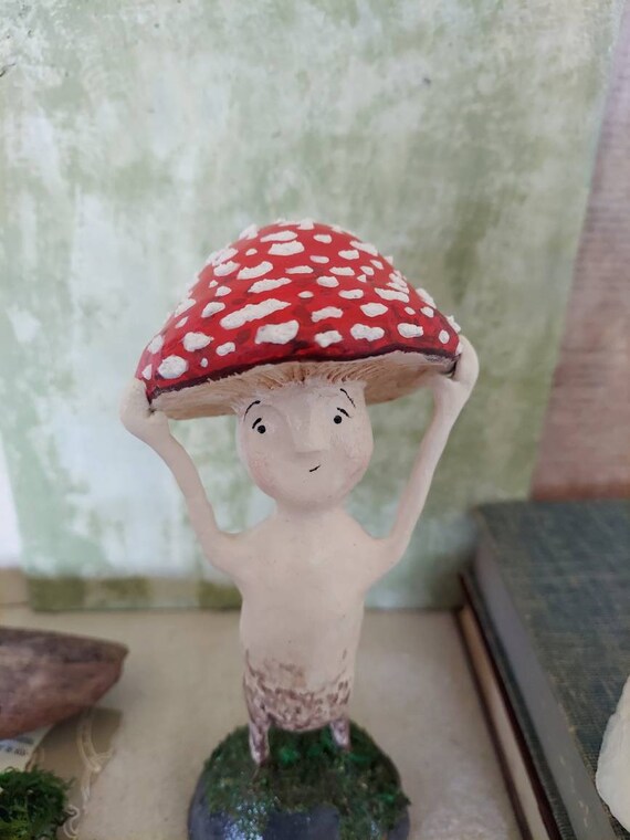 Mushroom Sprite Mushroom Art Doll Amanita Doll Fly Agaric Etsy