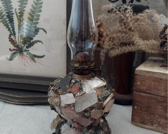 Vintage Kerosene Oil Lamp For The Rock Collector