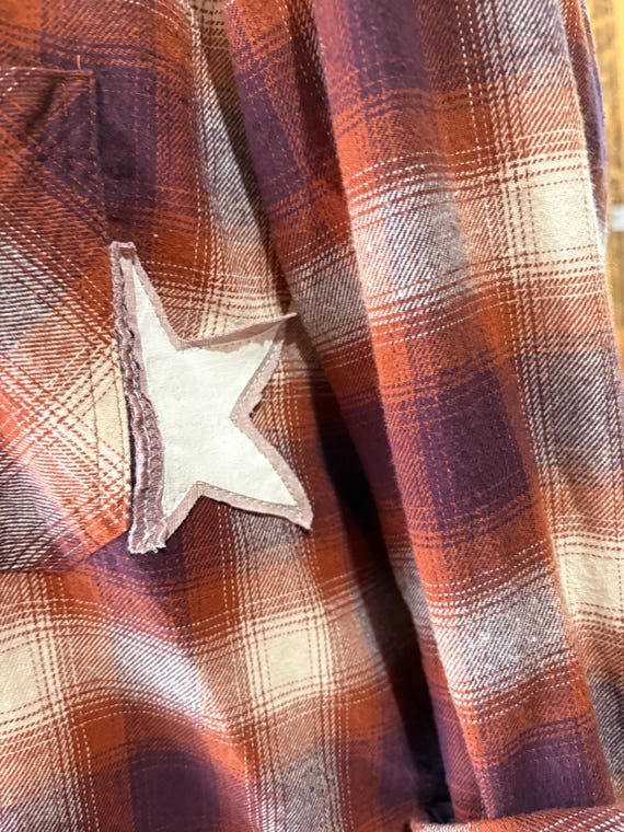 Upcycled Hocus Pocus Flannel Patch Jacket with Ap… - image 8