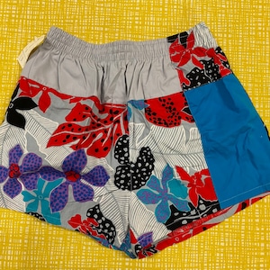 Vintage 1980’s California Shores Men’s Swim Trunks Swimsuit Surf Color Block 36-38 Old Stock