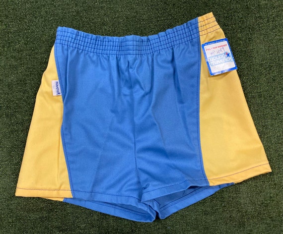 Vintage 1970s Boys Young Maverick Gym Shorts Blue Yellow 26 -  Canada