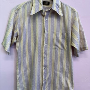 Vintage Men’s 1970’s Towncraft Shirt Dagger Collar 15-15 1/2 Short Sleeve Tapered Penney’s