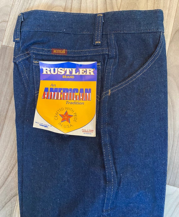 Vintage 1980's Rustler by Wrangler Jeans Pants 25 X 27 Deadstock