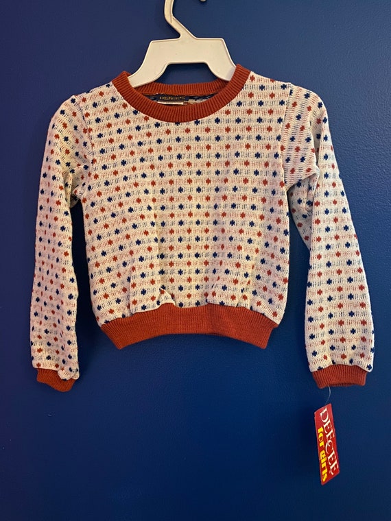 Vintage 1970’s Dee Cee Girls Kids Knit Shirt Sweat