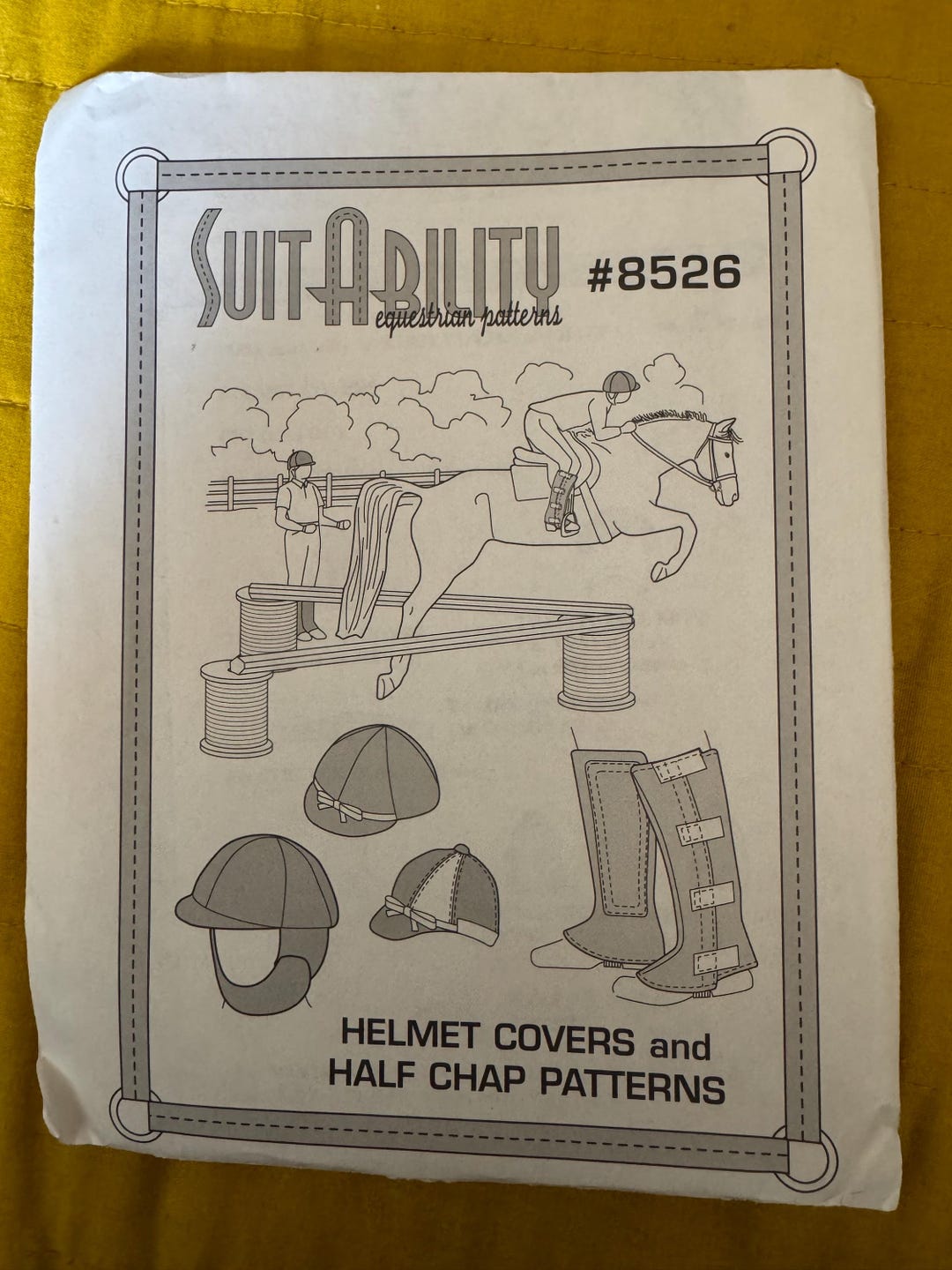 Suitability Equestrian Patterns #8526 Helmet Covers and Half Chap ...