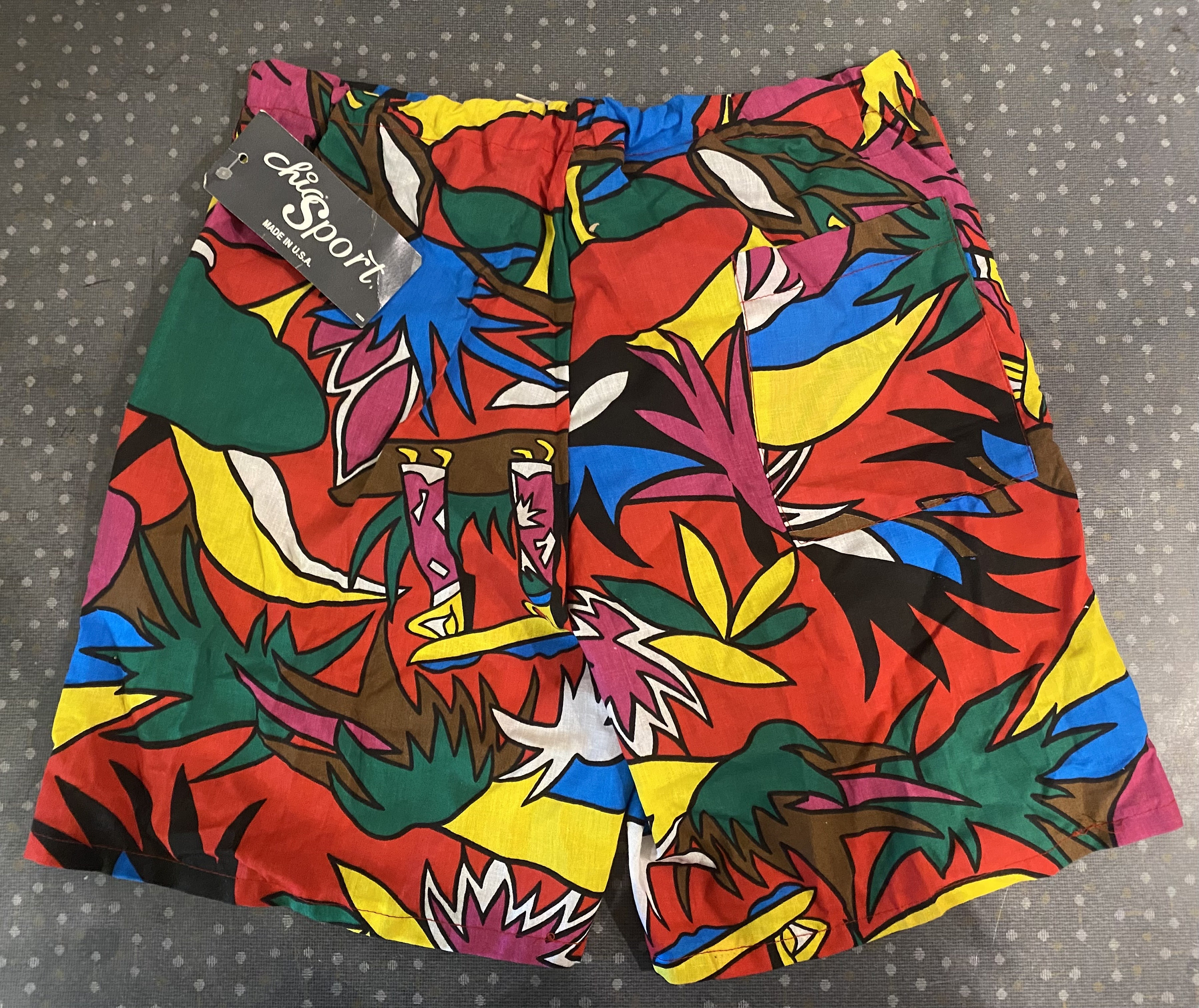 Vintage 80's Chic Sport Jams Shorts Hawaiian Beach Floral