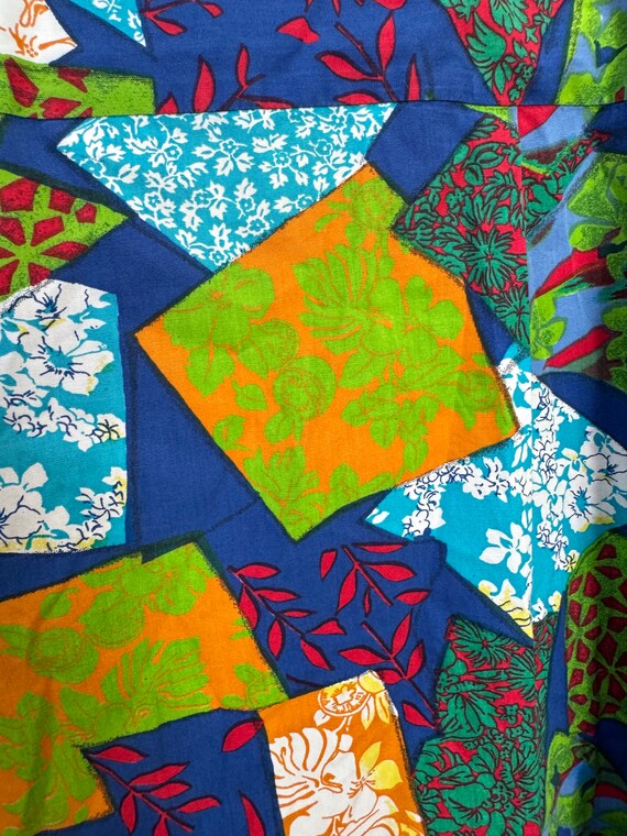 Vintage Oceano Floral Patchwork Button Front Men’… - image 6