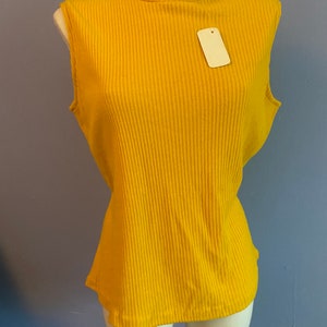 Vintage 1970’s Yellow Sleeveless Turtleneck Sweater Whistler’s Large