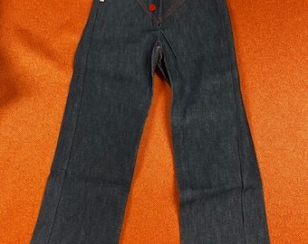 Vintage 1970’s Wrangler Kids Red Stitch Buttons Jeans 4 Denim Tags Unworn