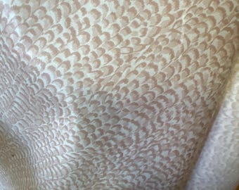 Vintage 1980’s Pat Freund Cotton Chintz P Kaufmann Drapery Pink White Fabric 55” wide BTY Screen Print