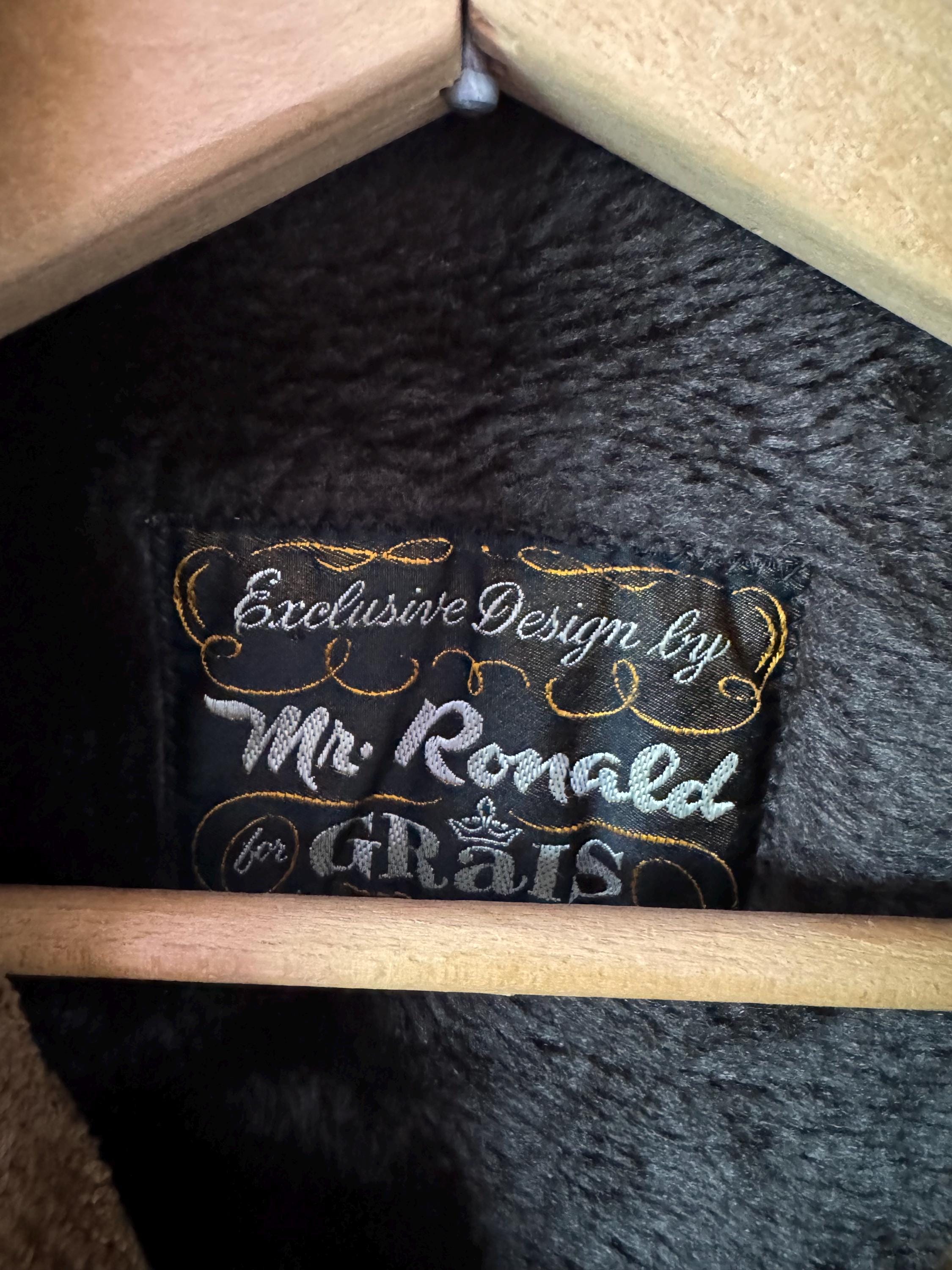 Vintage Men's 1970's Mr. Ronald Grais Velveteen Leather Coat