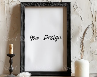 Vertical Frame Mockup, Wooden Frame mockup, Frame mockup, Picture frame mockup, Black frame mockup, Vertical frame wood, Wood mockup