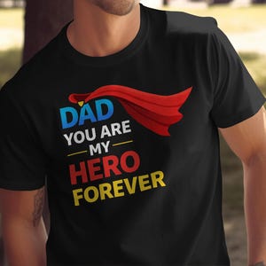 Dad My Hero Png Superhero Dad File, Fathers Day Present Digital Download, Printable Dad Birthday Png, Mug Sublimation, Family Hero Gift