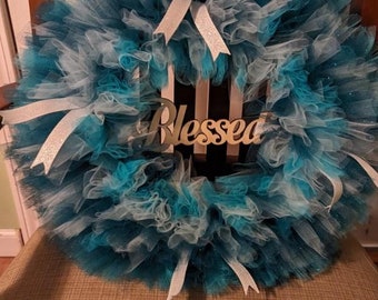 Blue blessed wreath