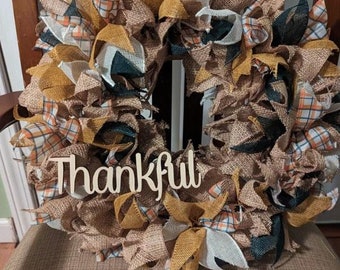 Thankful ribbon wreath