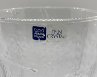 Vintage Finn Flora Arabia Finland Crystal Vase