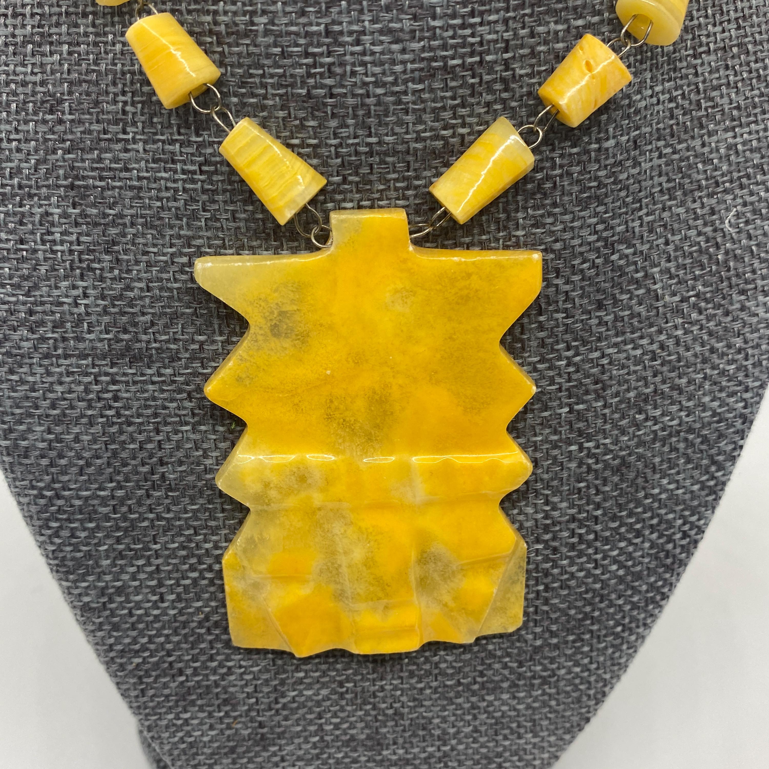 Vintage 銅真鍮 古代マヤ／アステカ文化 ペンダントヘッド