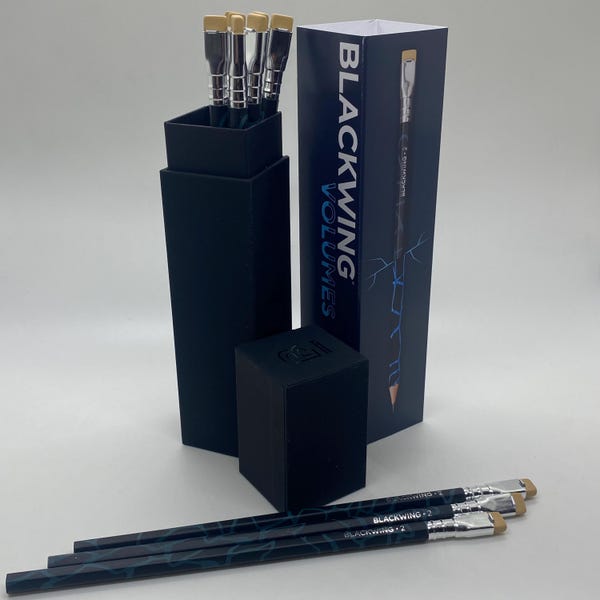 Lápiz Blackwing de edición limitada, individual o individual - Lápiz claro y oscuro - Vol. 2 - Palomino - Azul negro craquelado - LEER