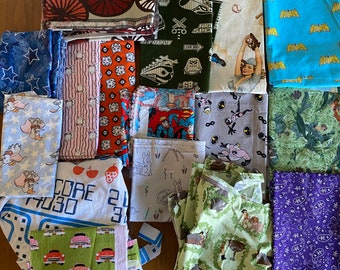 Lot of Cotton Quilting Fabric-16 Patterns-Fabric Purge!