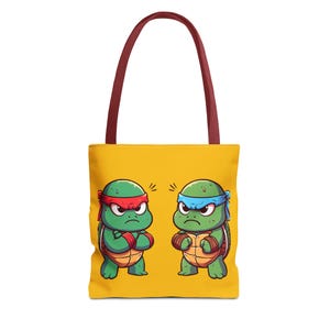 Cute Cartoon Turtle Tote Bag, Fun Eco-Friendly Shopping Bag, Ninja Turtle Lover Gift, Lightweight Travel Bag, Kids Birthday Present, Cartoon