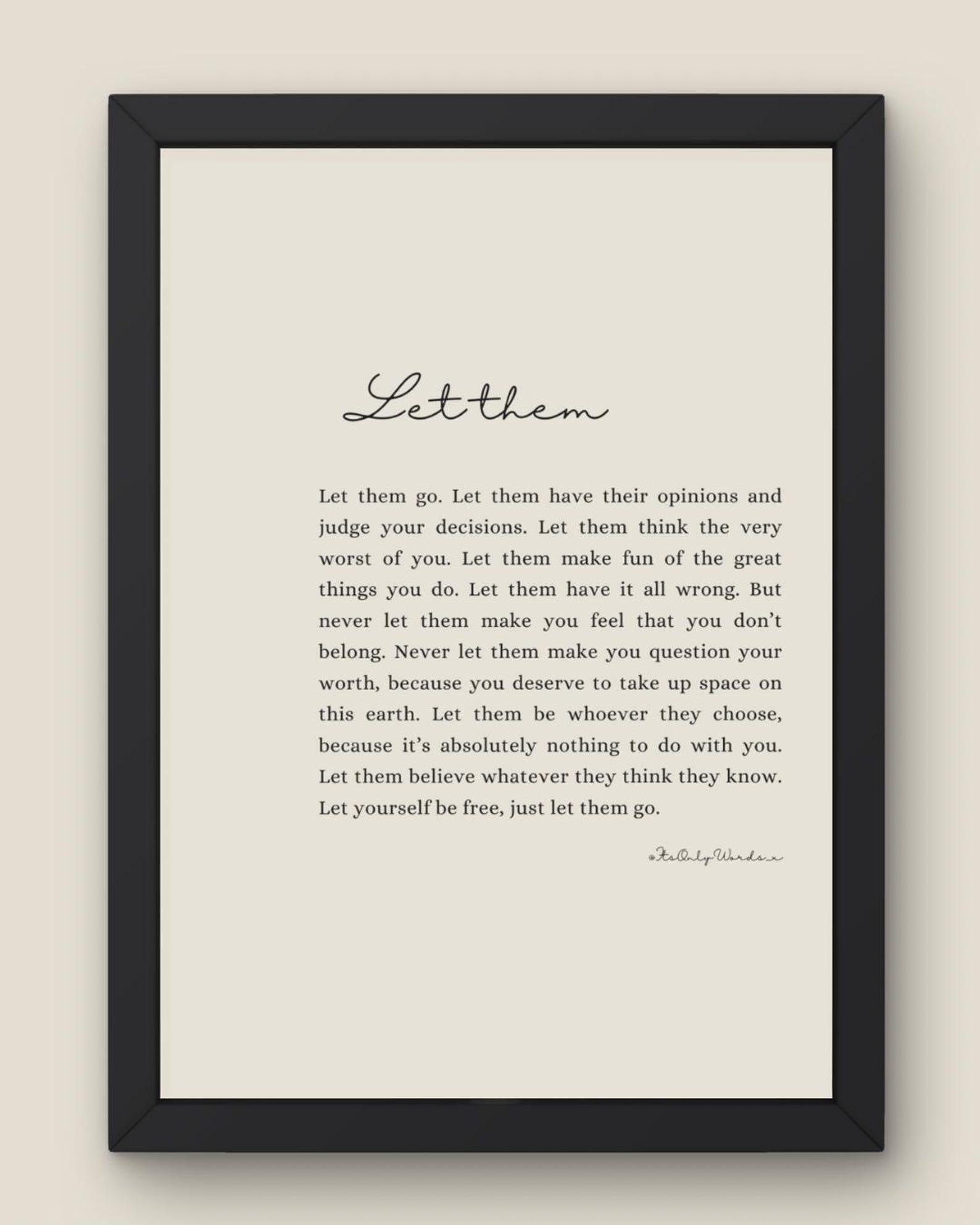 Let Them Poem Print – Mel Robbins Inspired Wall Art (digital Download ...