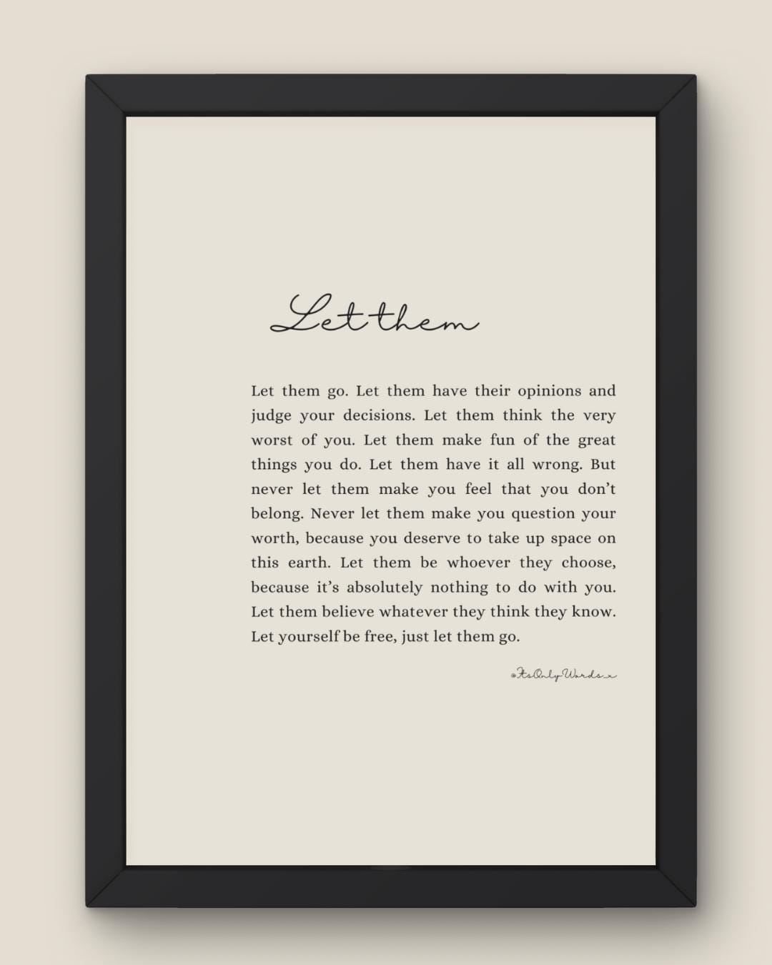 Let Them Poem Print – Mel Robbins Inspired Wall Art (digital Download ...