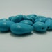 SALE Chalk Turquoise (Dyed/Stabilized) Blue 13x9mm-14x10mm Puffed Teardrop Beads-S
