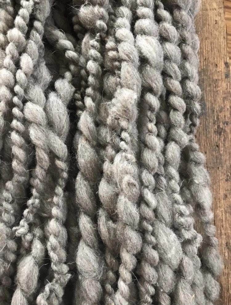 Misty Morn - jumbo grey handspun, 28 yards - Thumbnail 3