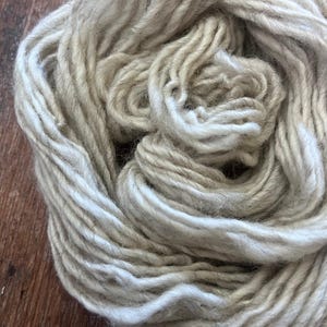 Lightest silver grey Shetland wool - 50 yards handspun yarn