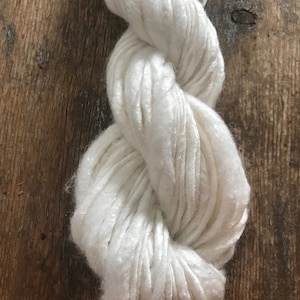 White bamboo handspun yarn, 20 yards