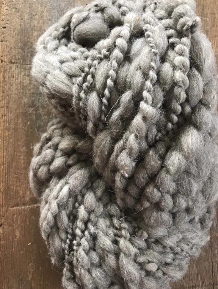Misty Morn - jumbo grey handspun, 28 yards - Thumbnail 2