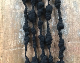 Black bulky  thick n thin coils, 12 yards