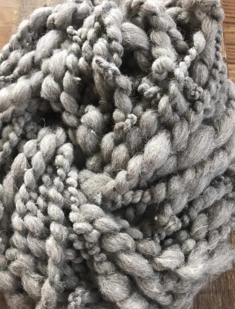 Misty Morn - jumbo grey handspun, 28 yards - Thumbnail 7