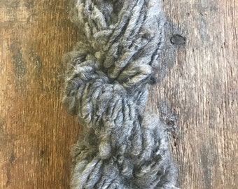 Natural grey alpaca handspun yarn, 20 yards