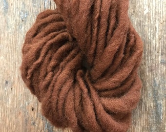Dorset wool - Black walnut hull naturally dyed handspun yarn, 50 yards