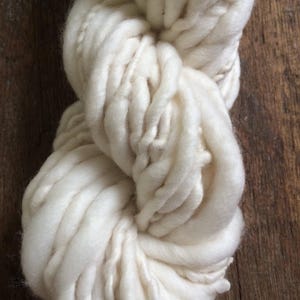 Cloud, bulky white merino handspun yarn, super soft and chunky