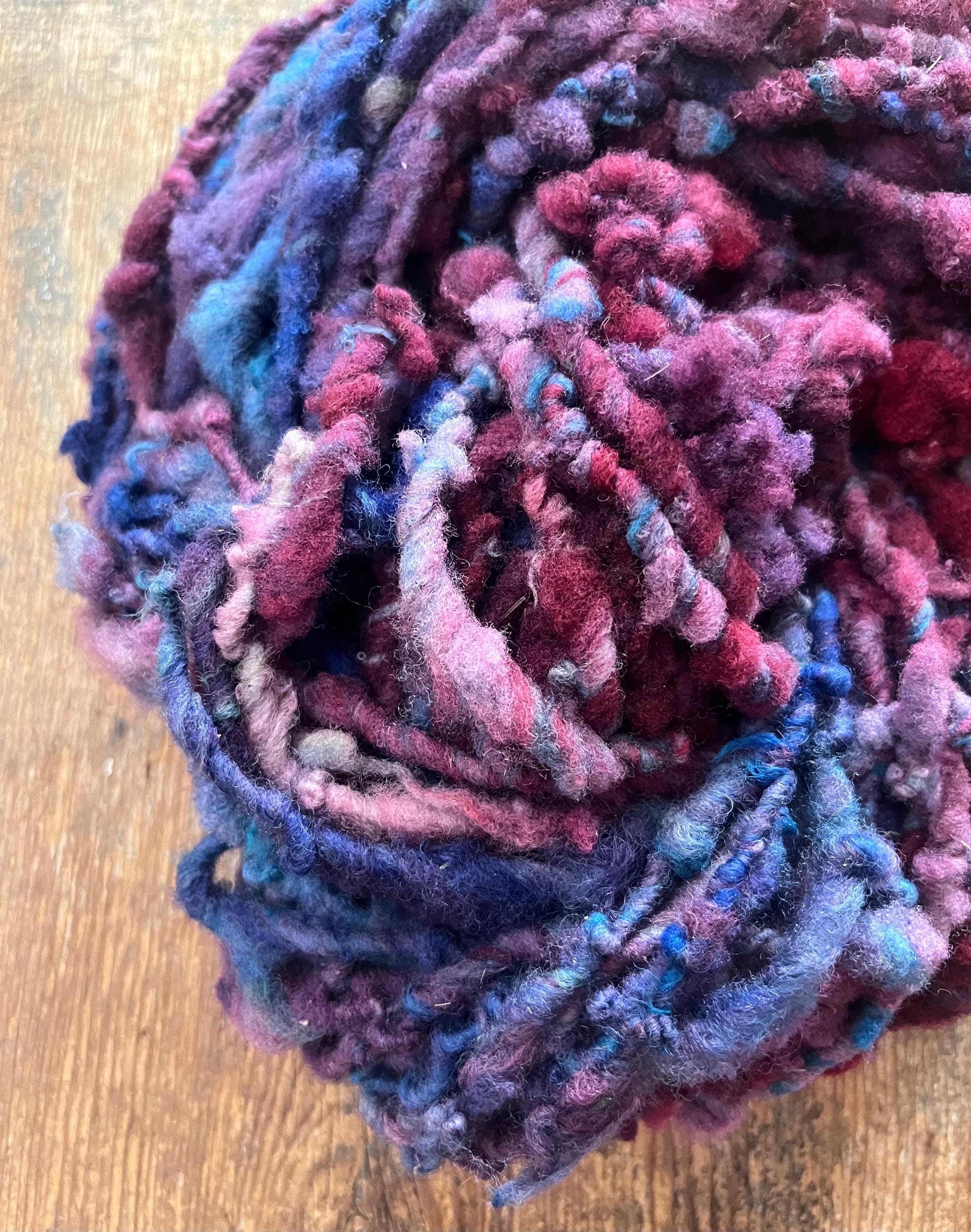 Rigamarole - handspun nubbly southdown reclaimed wool art yarn - Thumbnail 4
