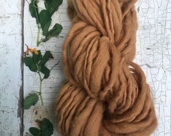 Jewelweed naturally dyed handspun yarn, 50 yards