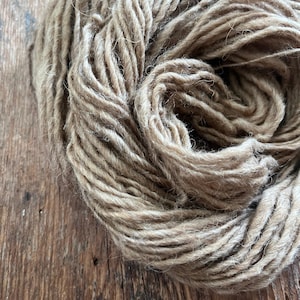 Caramel tan handspun Shetland wool yarn, 50 yards