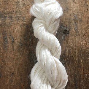 White bamboo handspun yarn, 20 yards