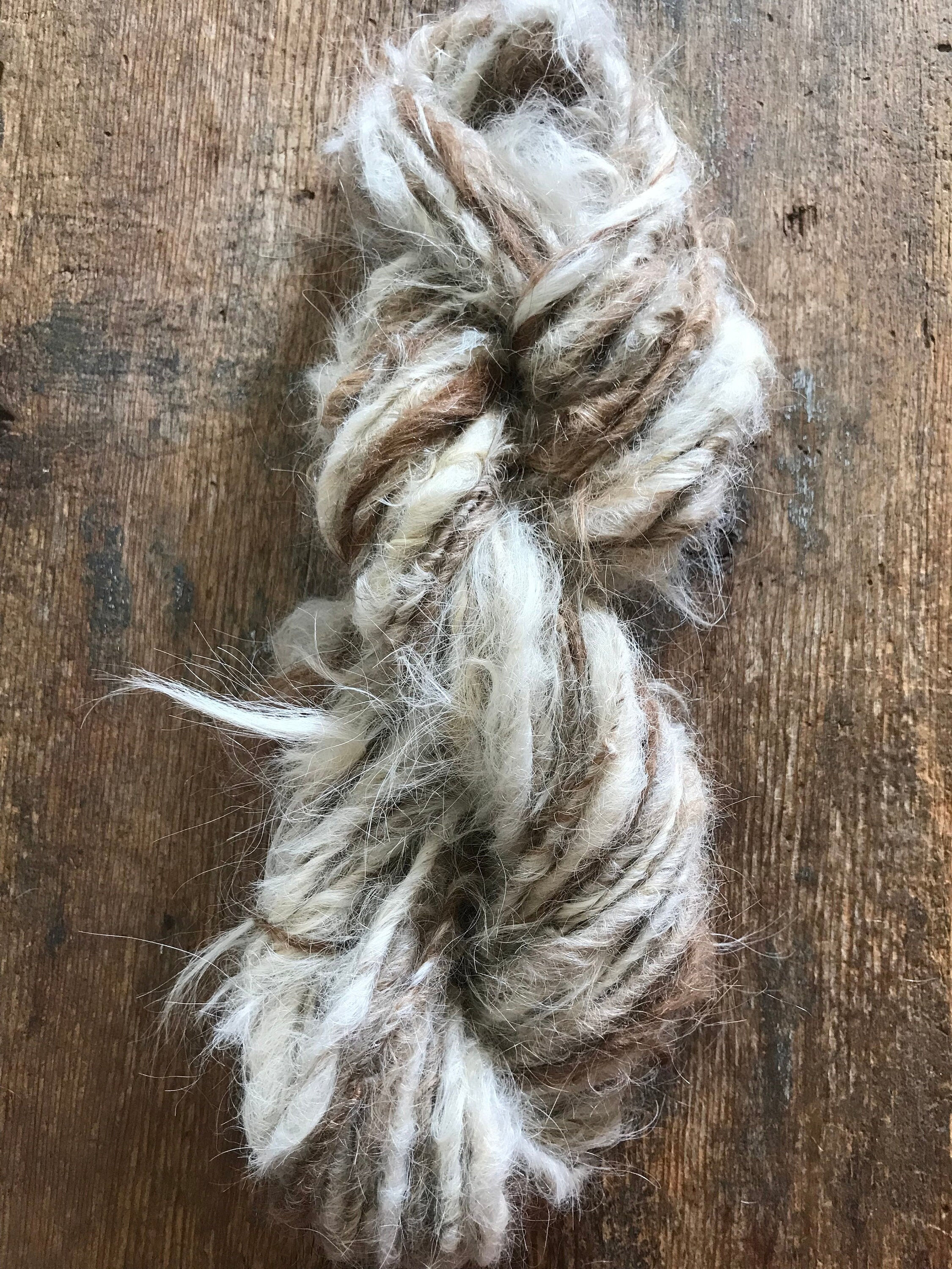 Dreamy “Carlos” suri llama lockspun yarn, 20 yards - Thumbnail 3