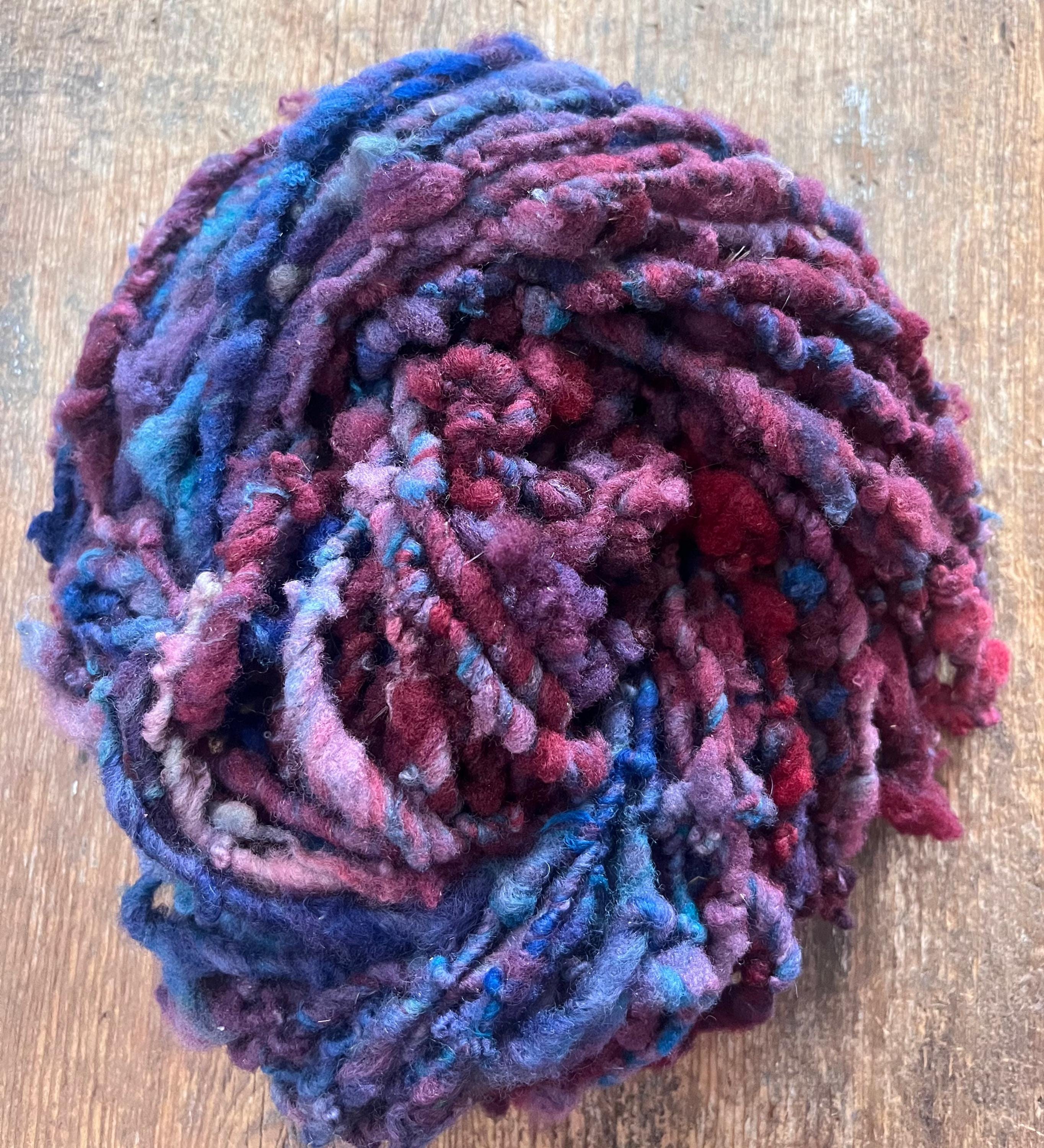 Rigamarole - handspun nubbly southdown reclaimed wool art yarn - Thumbnail 5