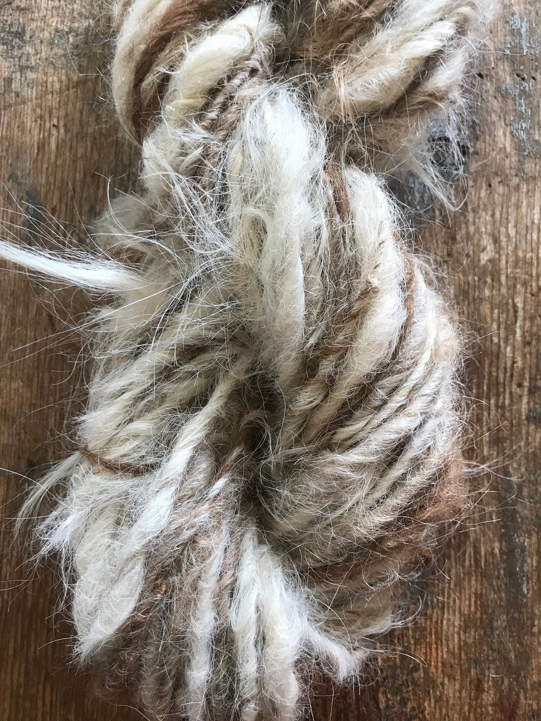 Dreamy “Carlos” suri llama lockspun yarn, 20 yards - Thumbnail 2
