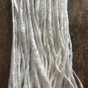 White bamboo handspun yarn, 20 yards