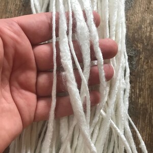 White bamboo handspun yarn, 20 yards