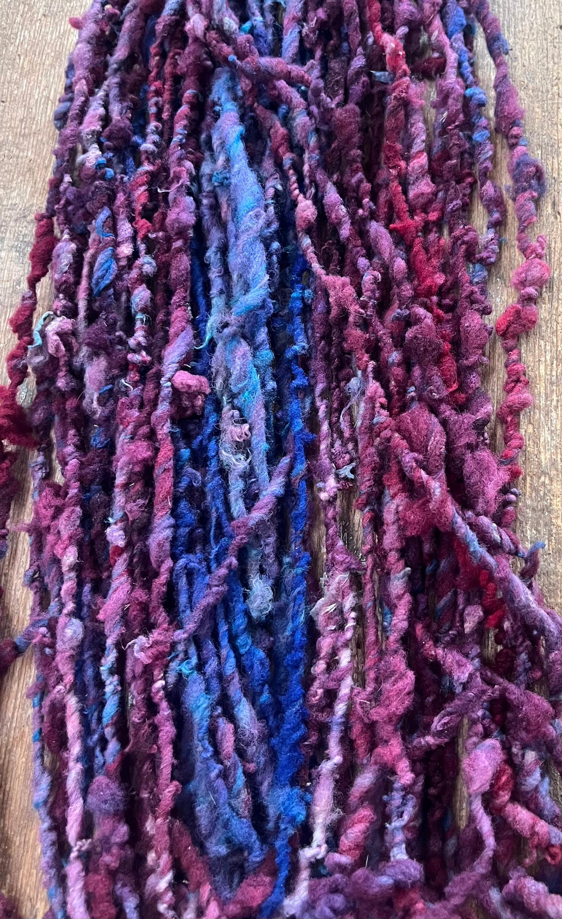 Rigamarole - handspun nubbly southdown reclaimed wool art yarn - Thumbnail 7