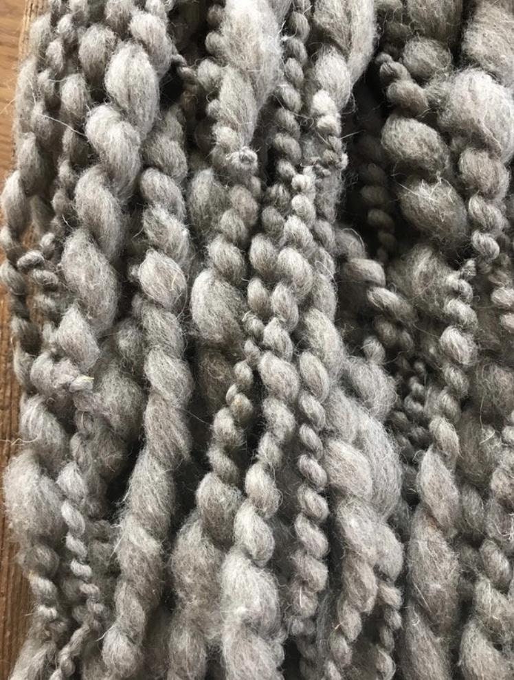 Misty Morn - jumbo grey handspun, 28 yards - Thumbnail 6