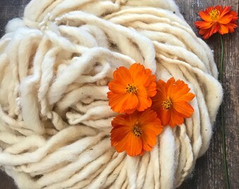 Cosmos, pastel naturally dyed handspun yarn, 50 yards